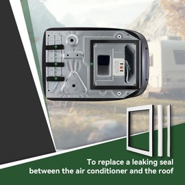 RVGUARD 14" x 14" Universal Camper Roof Air Conditioner Gasket Kit (2 Pack), Waterproof RV Roof Sealer, with AC Filter, for RV AC Roof Repair Replacement