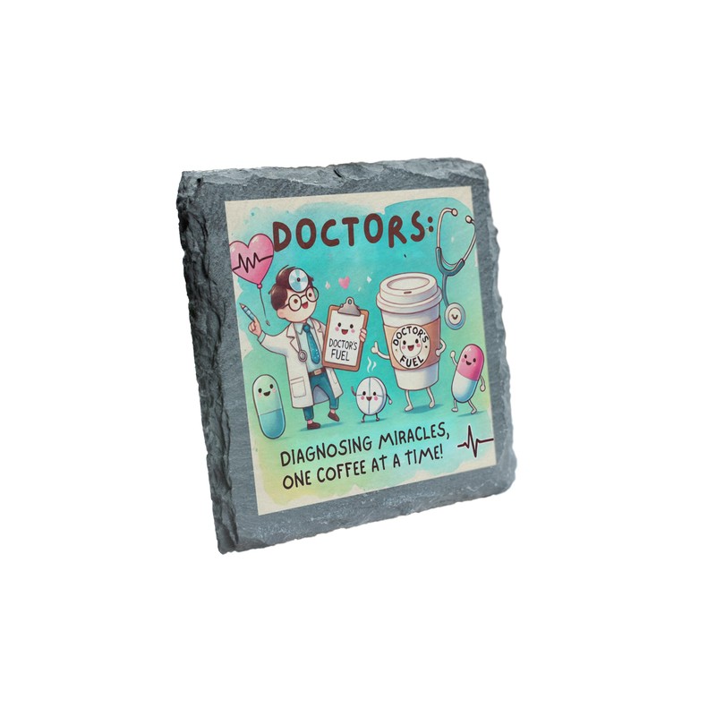 Doctors: Diagnosing Miracles One Coffee at a Time Slate Coaster