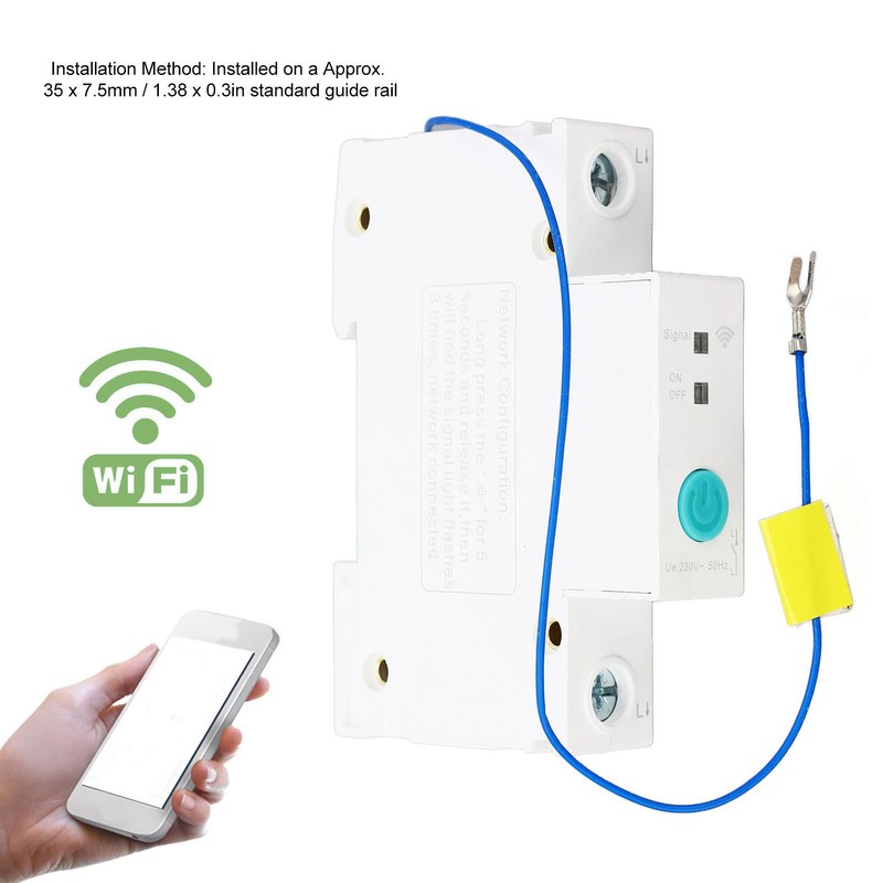 WIFI Circuit Breaker 1P DIN Rail Smart Breaker Switch for