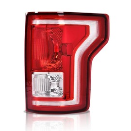 PIT66 Tail Light Right Side Compatible with Ford F150 SSV 2016-2017, Fit F150 2015-2017 (submodel: Lariat, XL, XLT) FL3Z13405A-PFM, FO2800239,FO2801239 Red Lens Rear Tail Lamp Lights Assembly