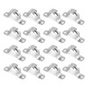 16Pcs 25mm Stainless Steel Rigid Pipe Strap, 2-Hole U Bracket