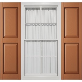 12"W x 71"H Mid-America Vinyl, TailorMade Size Williamsburg Double Panel Shutters, w/Installation Shutter-Lok's & Matching Screws (Per Pair), 471 - Treated Cedar
