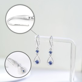 Free Bird Dangling Earrings, Women's Drop Flower, Hook Earrings, 925 Silver, Hypoallergenic, Zirconia, Quality, Simple, Business, Women's, Valentine's Day, School Entrance Ceremonies, Graduation