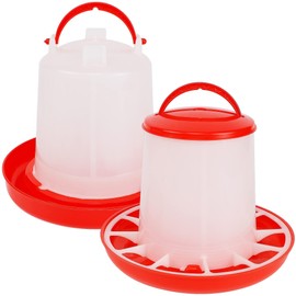 winemana Chick Feeder 1 Lb and Waterer 1.5 L Kit, Hanging Poultry Plastic Containers for Outdoor