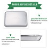 TEAMFAR Baking Tray, Stainless Steel Rectangular Baking Mould, Oven Tray,