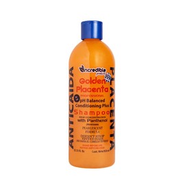 NCREDIBLE Shampoo Anticaída sin Sulfatos y Parabenos Golden Placenta con Pantenol para Cabello Dañado, Teñido y/o Sobre Procesado pH Balanceado, Cuidado del Cabello y de la Piel 950 ml