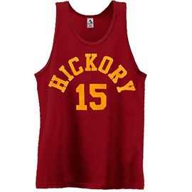 Hoosiers Hickory High School 15 Basketball Costume Burgundy Jersey Tank Top (Medium)