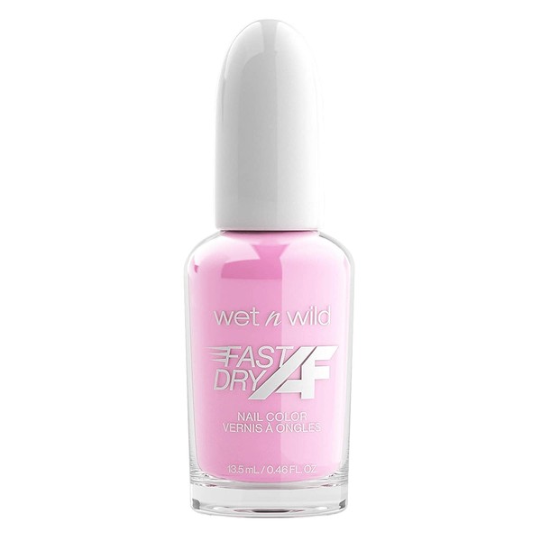 Wet n Wild Fast Dry AF Nail Color, Long-Lasting Nail Polish, Cotton Candy (Pink)