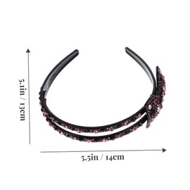 PACKOVE 4Pcs Rhinestone Bow Headbands for Women Elegant Hair with Non Slip Design Stylish Accessories for Parties Weddings and Daily Wear Ab