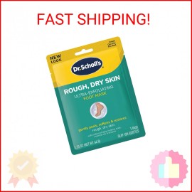 Dr. Scholl's Ultra Exfoliating Foot Mask Gently Peels & Softens, 1 Pair Slip-on