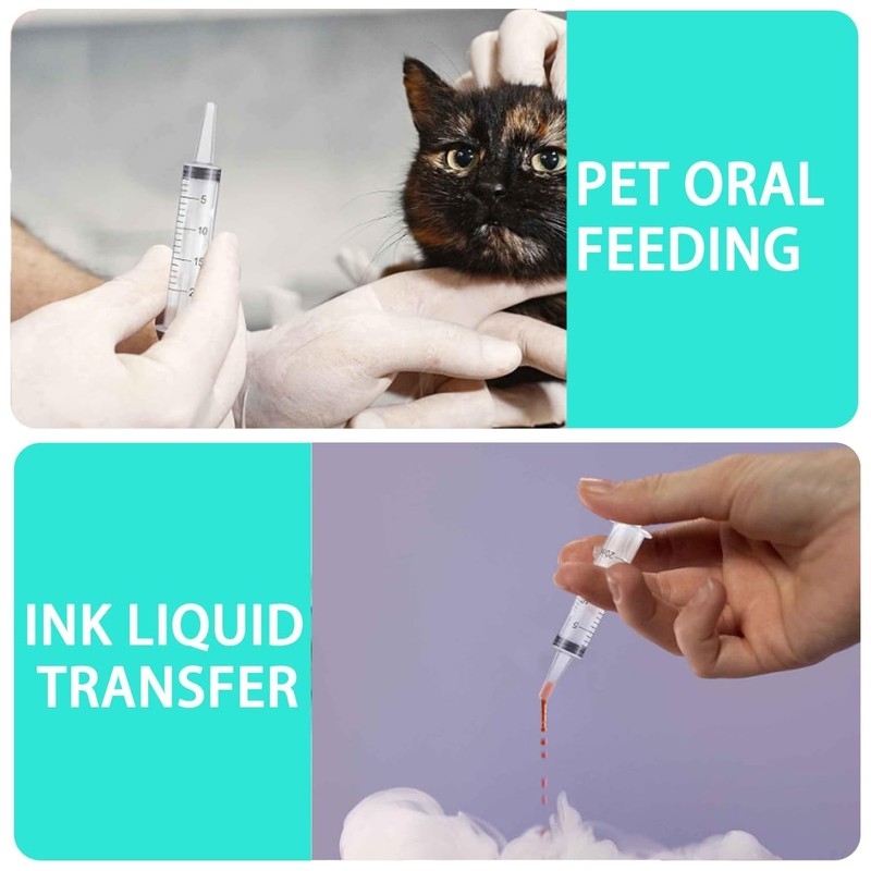 20ML Plastic Syringes 3 Pcs for Scientific Labs, Industrial Use,