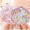 Wnqou 4 Sets DIY 3D House Stickers, 3D Scene Stickers