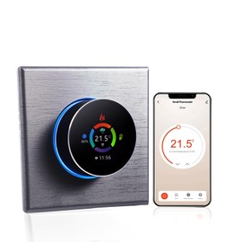 Decdeal wireless thermostat google home compatible thermostat Home automation thermostat WiFi Smart Thermostat Temperature Controller Weekly Programmable Button Control/Mobile APP/Voice Control