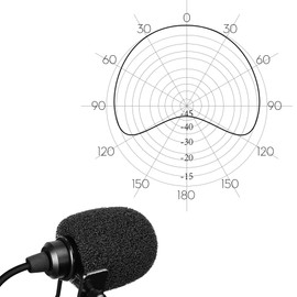COMICA CVM-V02C Cardioid Lavalier Lapel Microphone Condenser Mic XLR Plug Supports 48V Phantom Power Compatible with Camcorders Video Recording