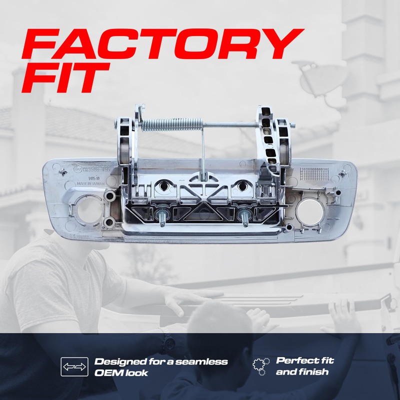 Master Tailgaters Tailgate Handle Upgraded Chrome Metal Replacement for Dodge