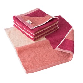 Bloom Imabari Towel Certified Hand Towel Set of 4 Cocktail Towels Made in Japan (Cassis Pink)