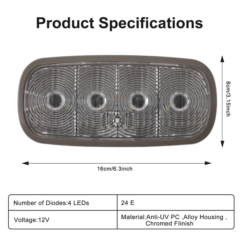 TINWID1919 DAY CAB DOME Interior LED Lamp light Ceiling Light