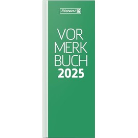 BRUNNEN Notebook Model 785 (2025), 1 Page = 1 Day, 108 × 297 mm, 384 Pages, Ceiling Tape, Green