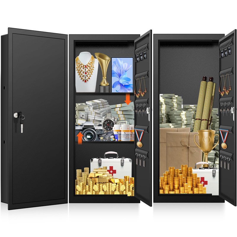 31.5" Tall Wall Safes Between the Studs with 2 Removable