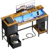 Korfile 47 Inch Computer Desk with Monitor Stand and Shelf,