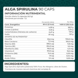 Suplemento Alga Spirulina (90 Caps) - Pronat                                                                                                          