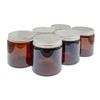 Pack of 6-60ml Amber Glass Ointment Jar with Airtight Aluminum