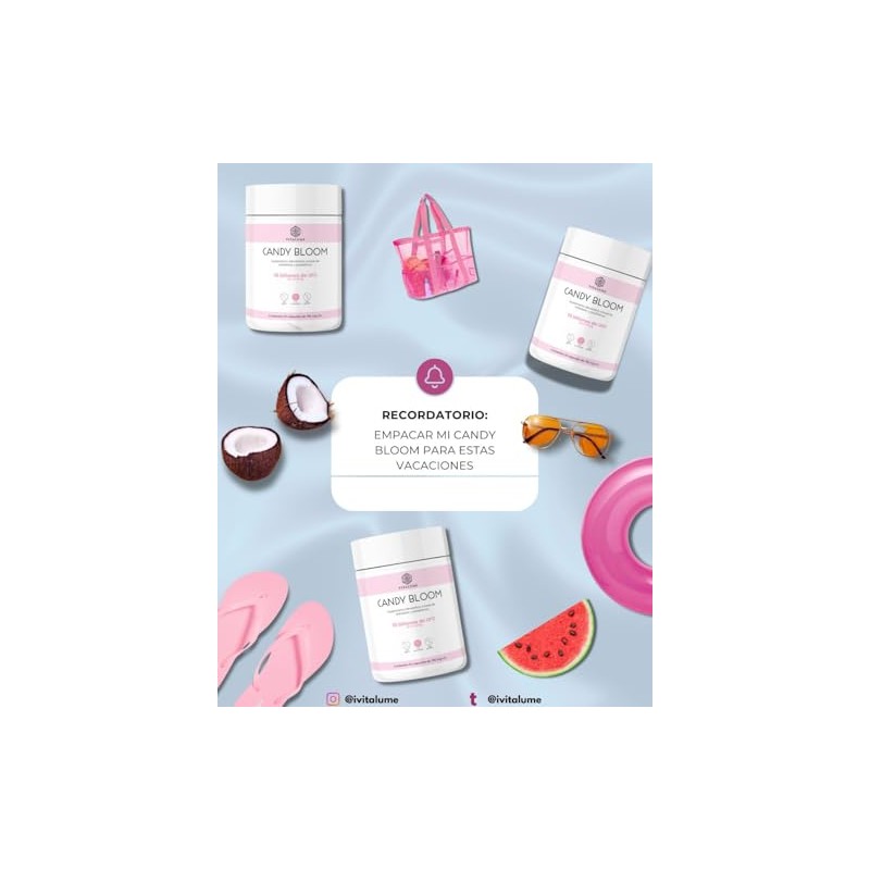 CANDY BLOOM SUPLEMENTO ALIMENTICIO A BASE DE ARANDANO Y PROBIOTICOS