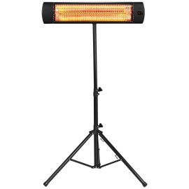 1500W Electric Infrared Heater with LED Screen & Remote Control 3 Speeds Timer for Outdoor/Patio UseStyle: Vertical