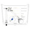 PlumbEZ Toilet Cistern Fill Valve Bottom Entry with Float -