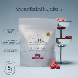 Arrae Tone Gummies – Creatina Monohidrato 5g para Mujeres – Apoyo a Músculos Delgados, Fuerza y Recuperación – Suplemento de Tonificación Muscular Ami