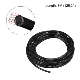 TA-VIGOR Pneumatic Air Tubing, 6mm OD x 4mm ID 8 Meters 26.24ft PU Polyurethane Air Compressor Tube Hose Pipe Black