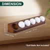2 Pack Wooden Golf Ball Display Case, Display 12 Standard