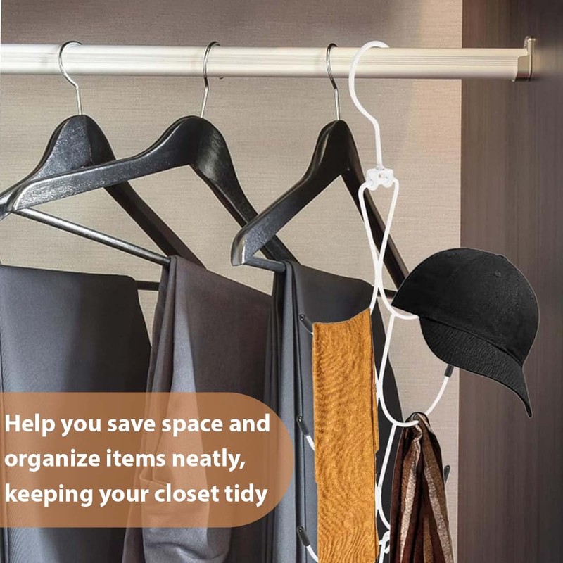 HAMKU Pack of 1 Scarf Holder, Belt Organiser with 12