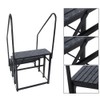 munirater Upgraded 4 Tier Heavy Duty Steel Mobile Home Steps