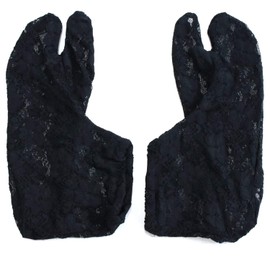 Kimono Kyokomachi Women's Lace Tabi Bag Stretch Summer Mouth, One Size Fits All - blk