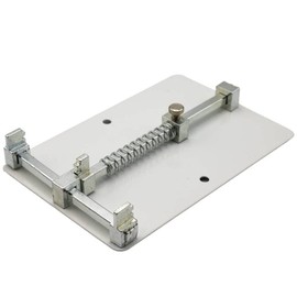 feedal Universal PCB Holder - Jig Fixture Clamp Reparing Tool - Soldering Kit - Stainless Steel - Motherboard PCB Circuit Board Holder -for IC Grooves Soldering Repairing 12 x 8cm