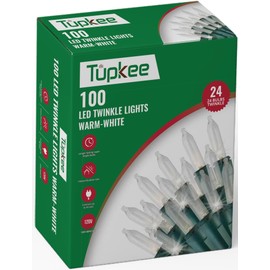 Christmas LED Random Twinkle Lights - 100 LED Warm White Bulbs - 16 of 100 Lights Twinkle - Indoor Outdoor – 24.75 Feet Light String, Christmas Tree Holiday Decor Sparkling Twinkling Christmas Lights