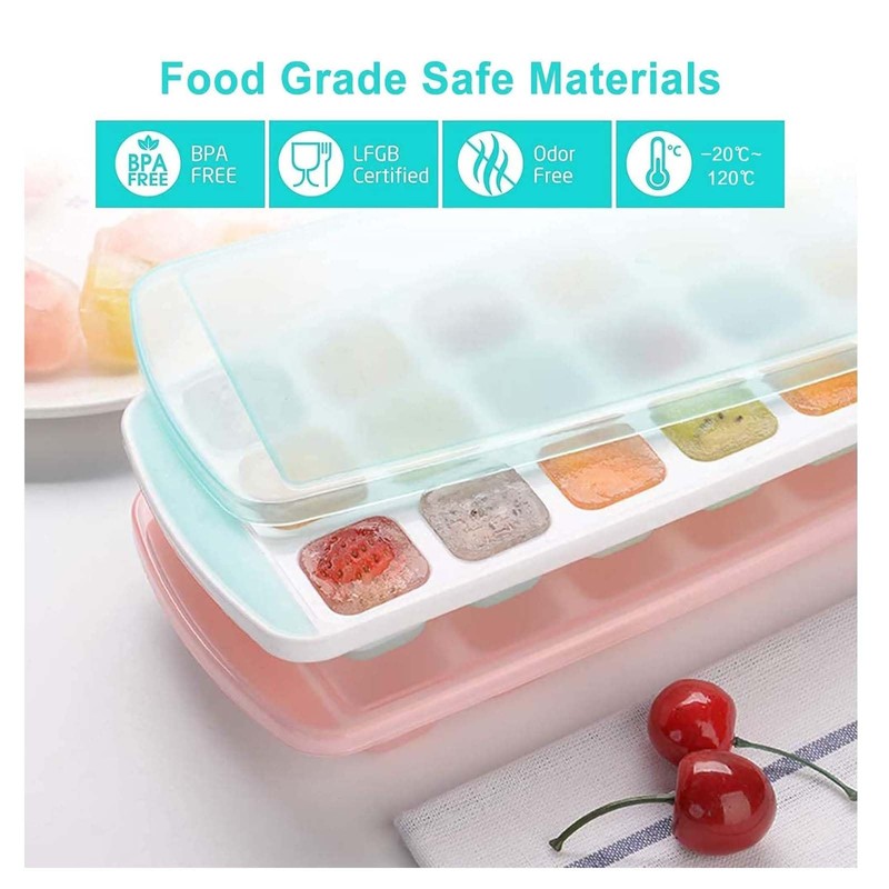 Silicone Ice Cube Tray with Lid - Mini Silicone Ice