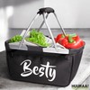Huuraa Besty Bestie Gift Shopping Basket 20 Litres Black Besty