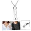 TOVINANNA Glass Urn Pendant Necklace with Sand Clock Design Memorial