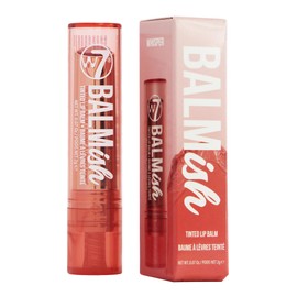 W7 Balmish Tinted Lip Balm – Whisper - Sheer Pink Lip Colour with Vitamin E, Shea Butter & Hyaluronic Acid - Hydrating Lip Balm Hybrid for Soft, Glossy Looking Lips