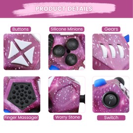 Fidget Cube With 12 Sides - Original Figet Cube Adult Infinity Fidget Cube Toy Anti Stress Cube Toy For all Ages with ADHD, ADD, ASD, ADHD by VCOSTORE