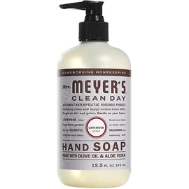 Mrs. Meyer’s Jabón de Manos Lavanda 370 ml | Hand Soap Líquido con Ingredientes Naturales | Aroma Floral Calmante | Sin Parabenos | Vegano