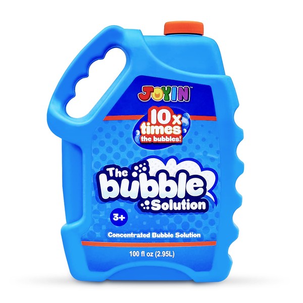 JOYIN 100 Oz Concentrated Bubble Solution (up to 8 Gallon) for Large Summer Party Celebrations, Party Favor, Bubble Summer Toy, Classroom Prizes, Easter (Blue)