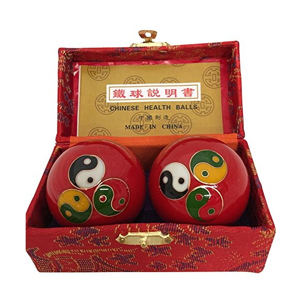 Baoding Balls Chinese health Massage Exercise Stress Balls - Triple YinYang #3 by THY ARTS
