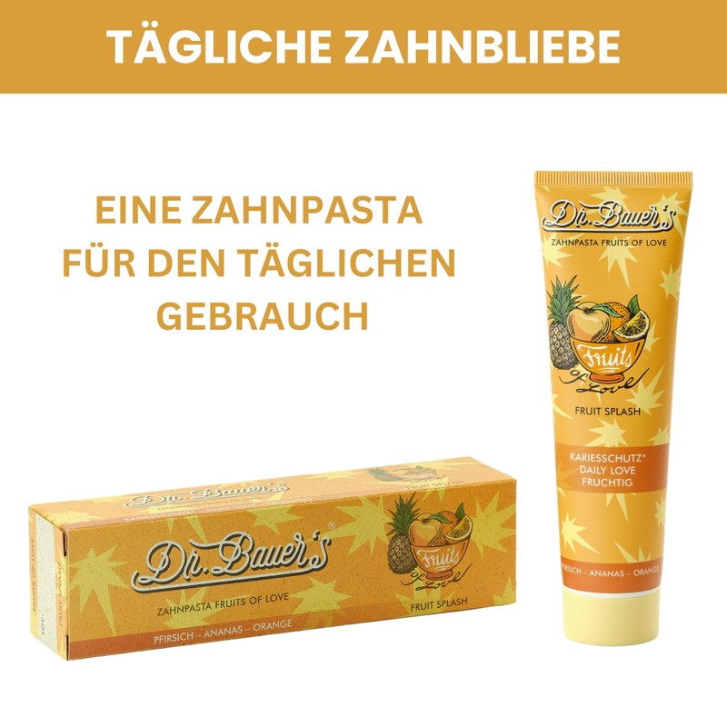 Dr. Bauer's Fruits of Love Fruit Splash Toothpaste, Toothpaste in
