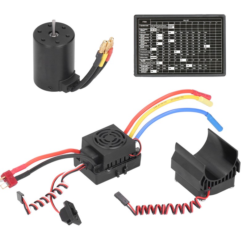 3650 4300KV Brushless Motor 60A ESC Program Card Motor Heat