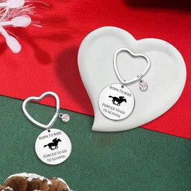 Horse Keyring Kids Horse Keychain for Girls Boys Horse Keyrings Horse Racing Keyrings Christmas Presents for Horse Lovers Keychain Cute Keyrings Letters Animal Keyrings Horse Rider Horse Jewellery
