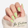 modelones Uñas postizas cortas Modelones Green Press on Almendra, con