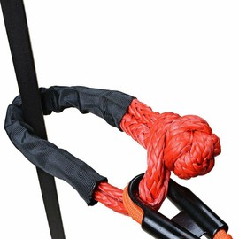Baceyong 4x Soft Shackle Rope, Red 1/2-inch Soft Shackle Rope Synthetic Tow Recovery Strap Auto Parts Tow Rope for Tow straps, Off-Road Recovery, Outdoor